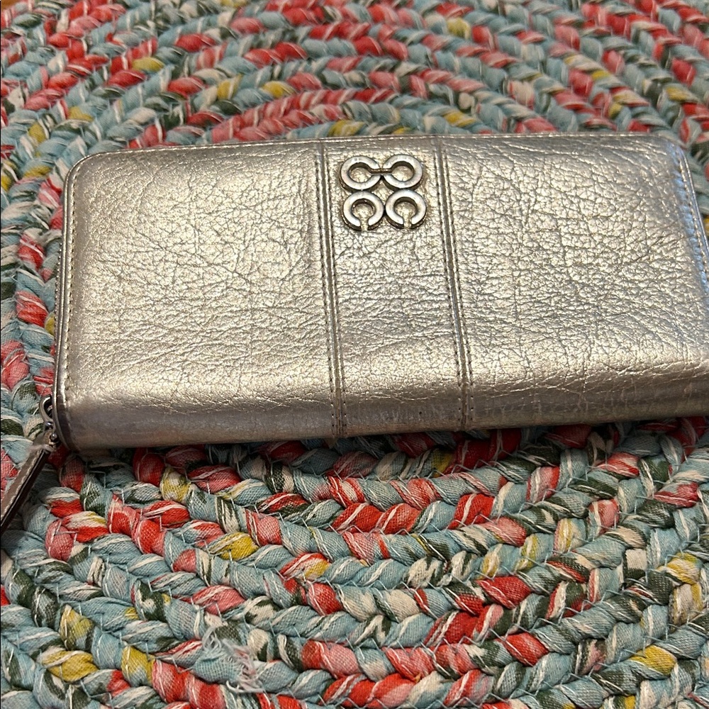 Gold Coach Wallet with Logo Detail